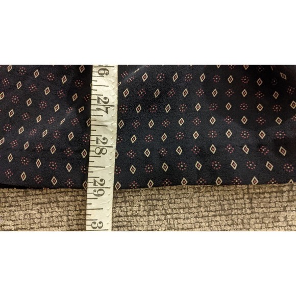 Talbots Black Patterned Silk Midi Skirt, Size 8 - Picture 4 of 7